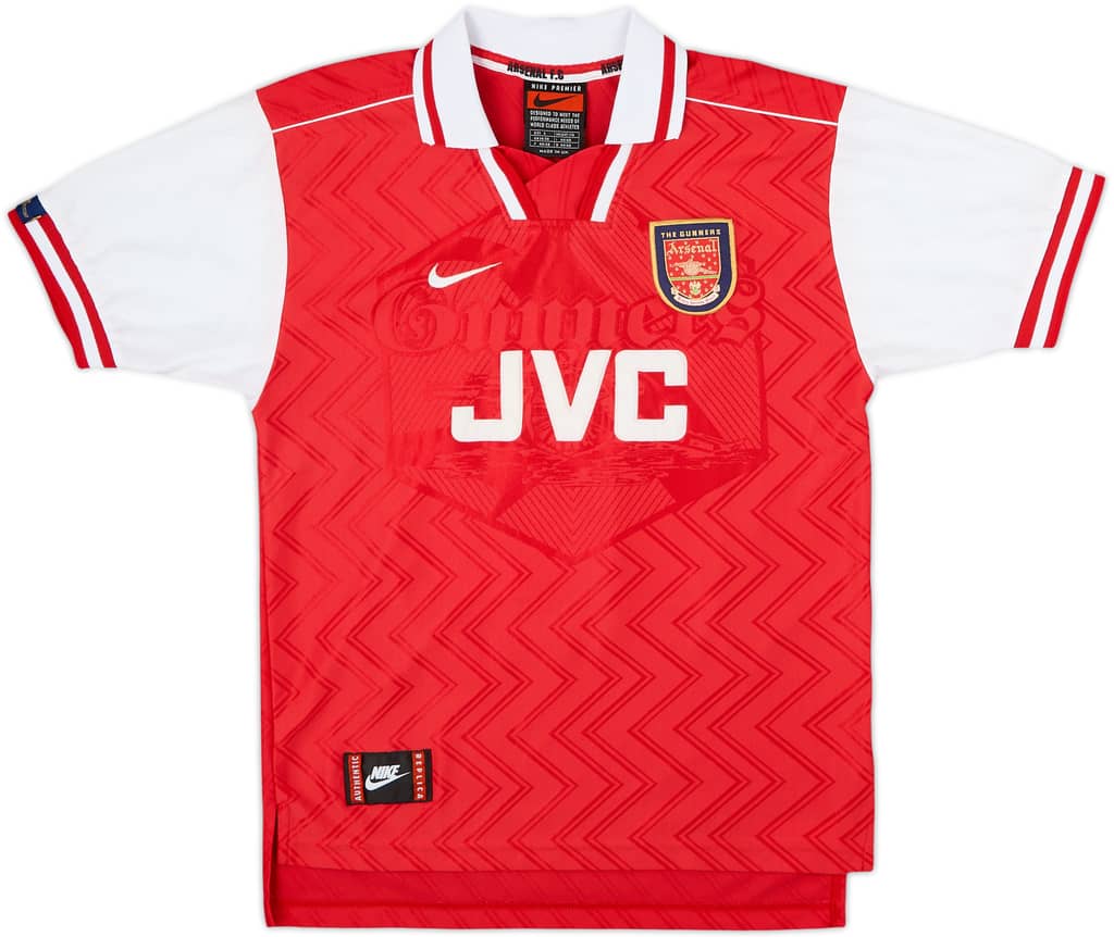1996-98 Arsenal Home Shirt Bergkamp #10 - 7/10 - (S)