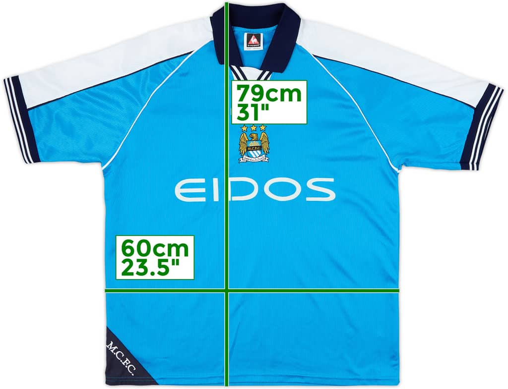 1999-01 Manchester City Home Shirt - 9/10 - (L)