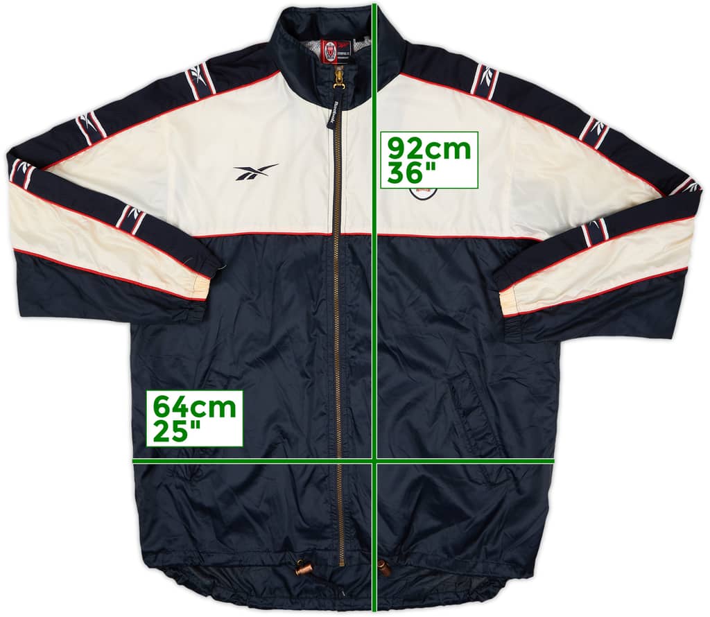 1996-97 Liverpool Reebok Hooded Track Jacket - 8/10 - (XL)