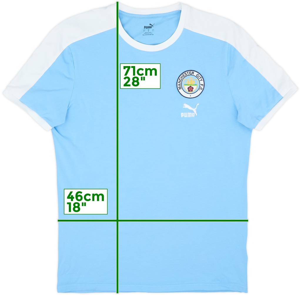 2022-23 Manchester City Puma ftblHeritage T7 Tee - 7/10 - (L)