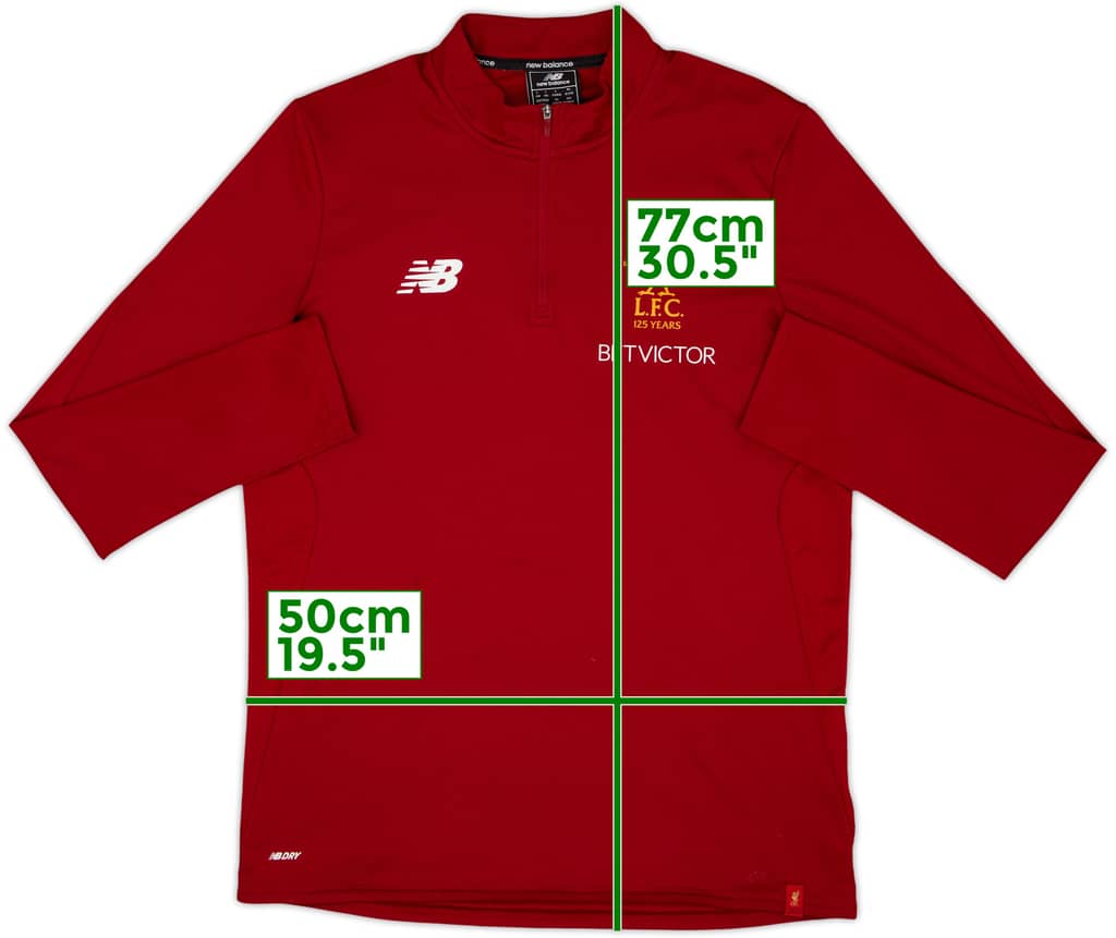 2017-18 Liverpool New Balance 1/4 Zip Drill Top - 8/10 - (L)