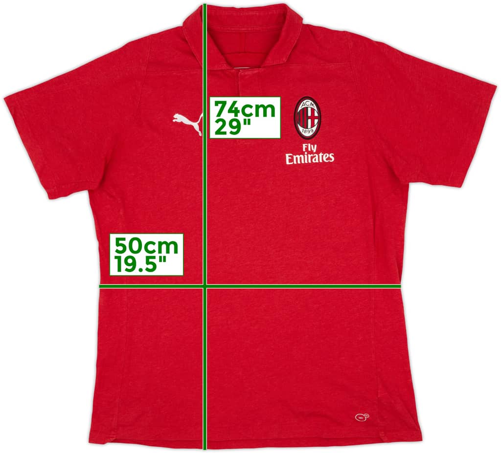 2018-19 AC Milan Puma Polo Shirt - 8/10 - (XL)