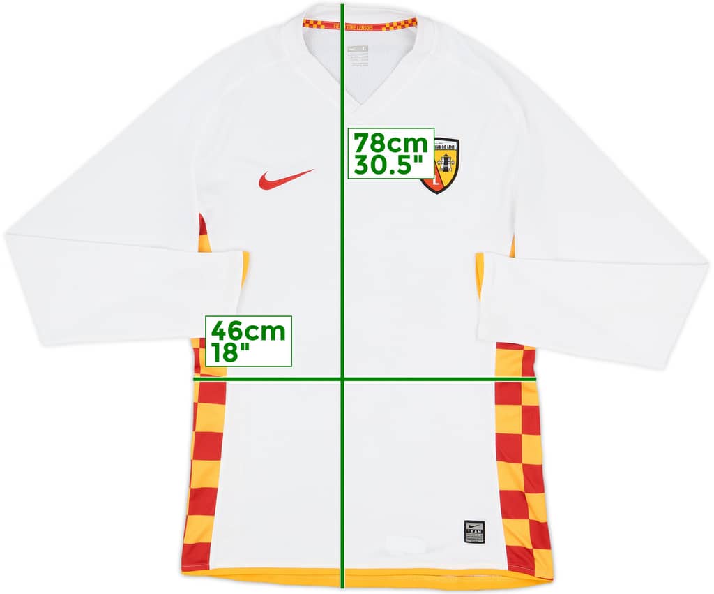2008-09 Lens Away L/S Shirt - 8/10 - (L)