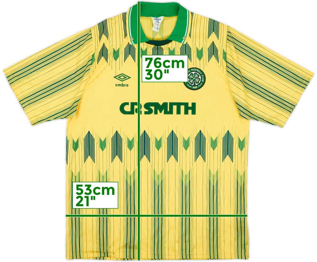 1989-91 Celtic Away Shirt - 9/10 - (M)
