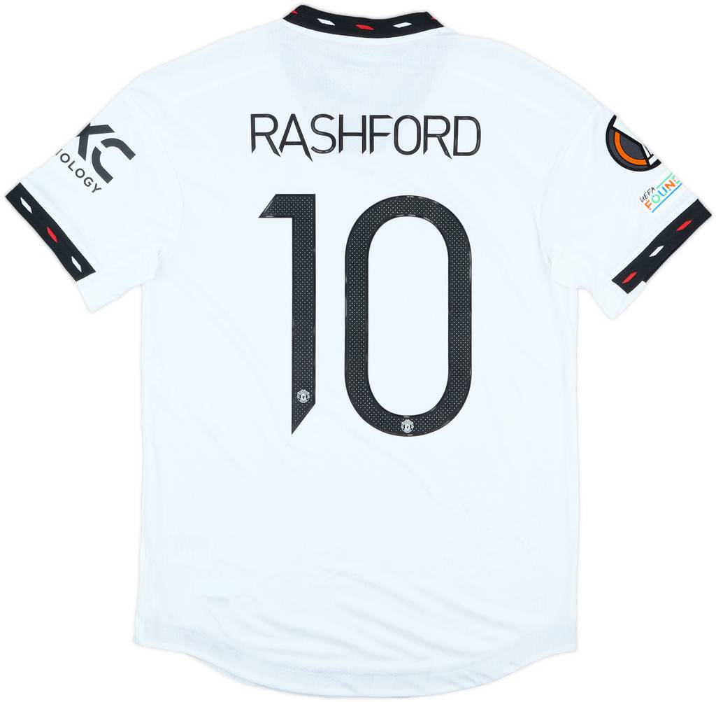 2022-23 Manchester United Match Issue Europa League Away Shirt Rashford #10