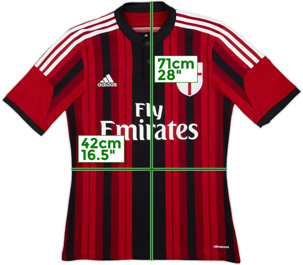 2014-15 AC Milan Home Shirt - 6/10 - (S)