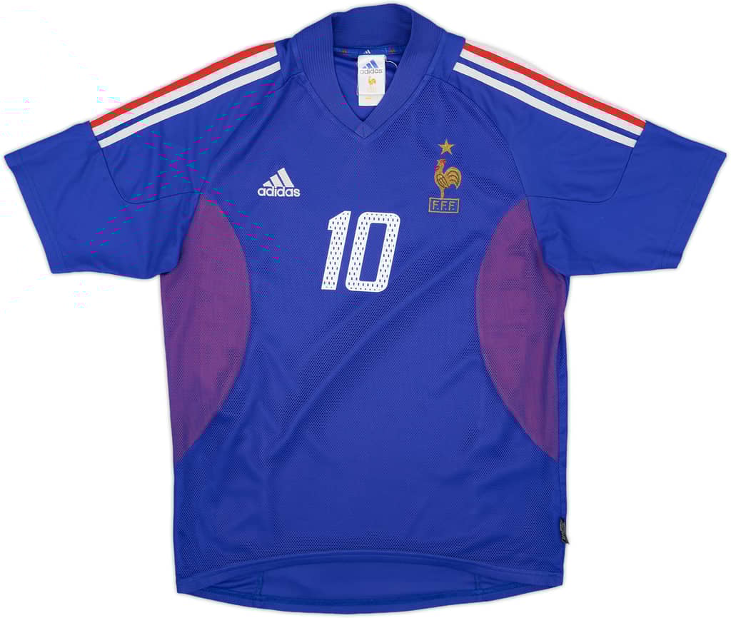 2002-04 France Home Shirt Zidane #10 - 8/10 - (M)