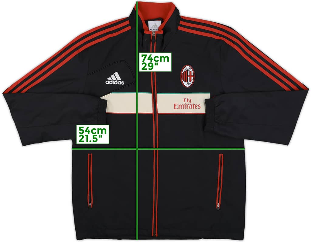 2012-13 AC Milan adidas Track Jacket - 8/10 - (M/L)