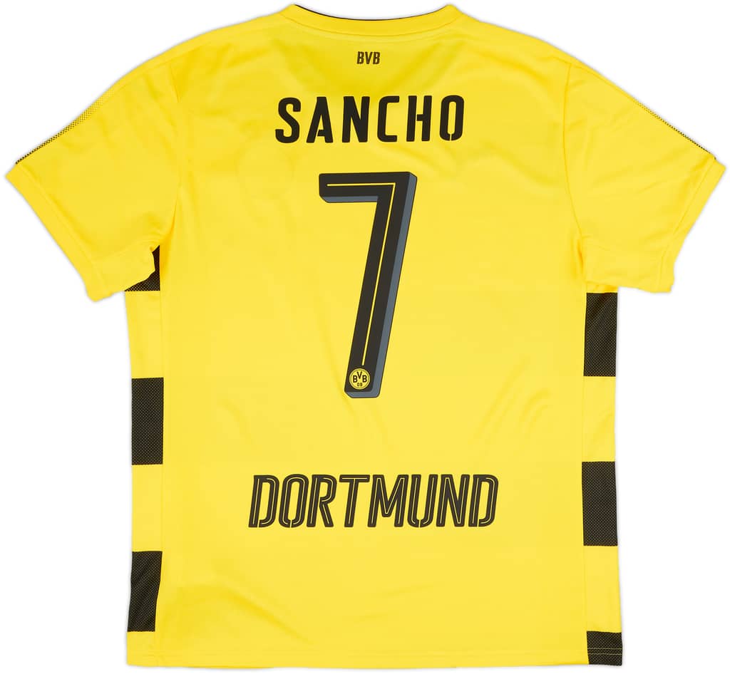 2017-18 Borussia Dortmund Home Shirt Sancho #7 - 10/10 - (L)