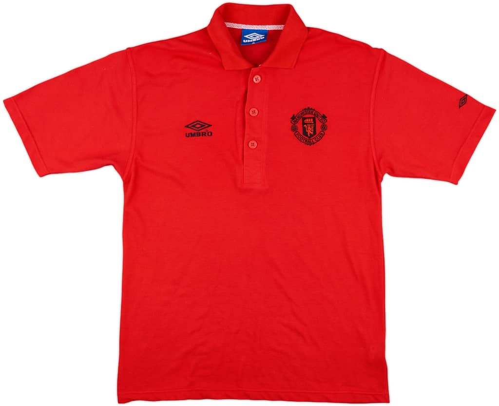 1996-97 Manchester United Umbro Polo Shirt - 9/10 - (M)
