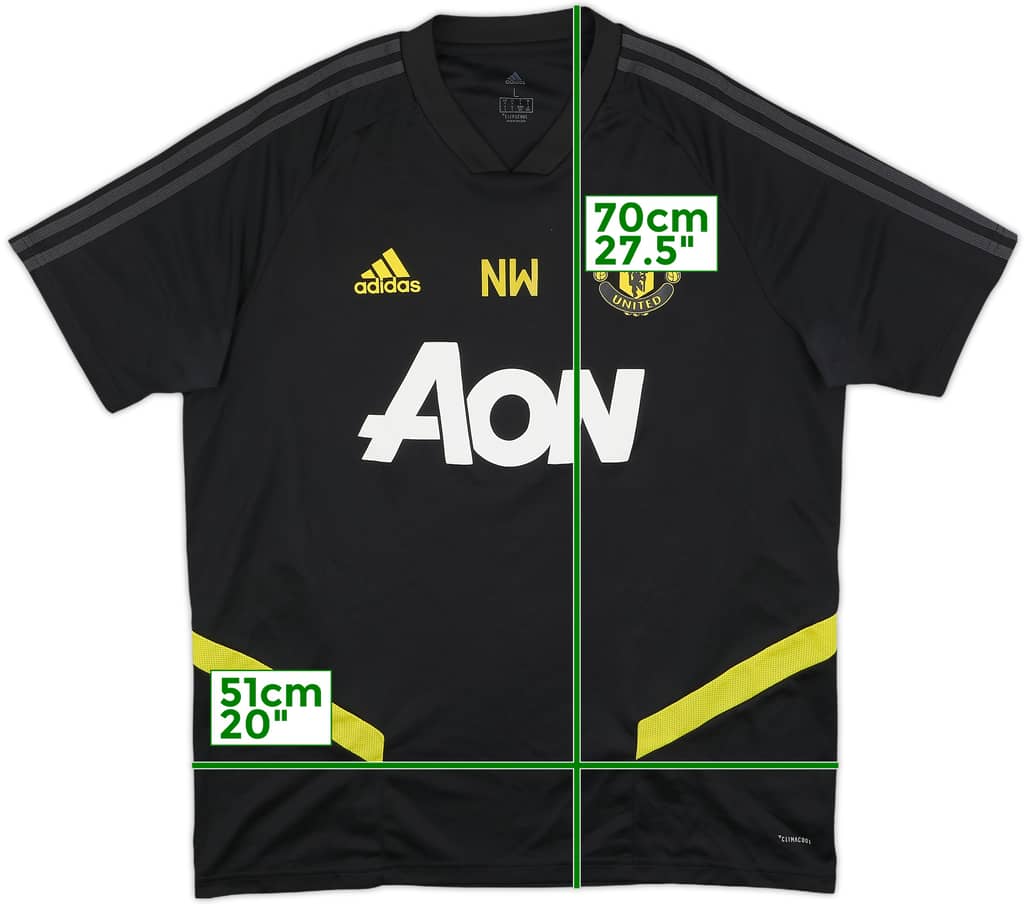 2019-20 Manchester United Staff Issue adidas Training Shirt 'NW' - 9/10 - (L)