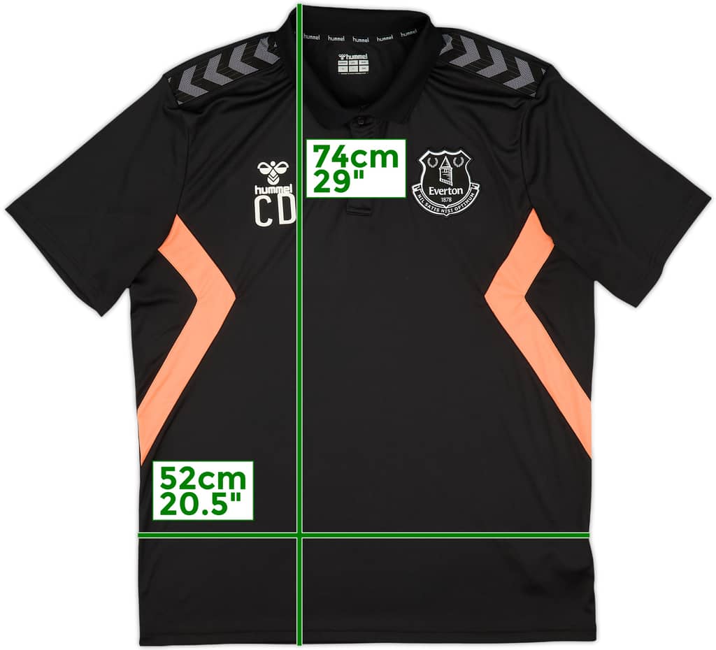 2020-21 Everton Staff Issue Hummel Polo Shirt 'CD' - 9/10 - (XL)