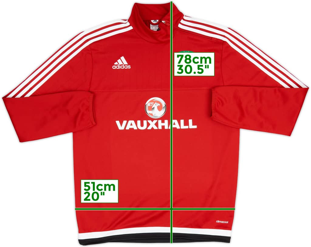 2016-17 Wales adidas 1/4 Zip Drill Top - 9/10 - (M)