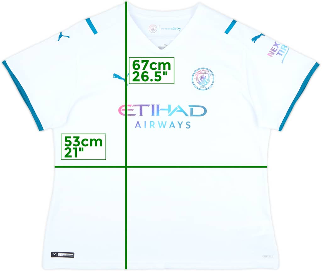 2021-22 Manchester City Away Shirt - 9/10 - (Women's XL)