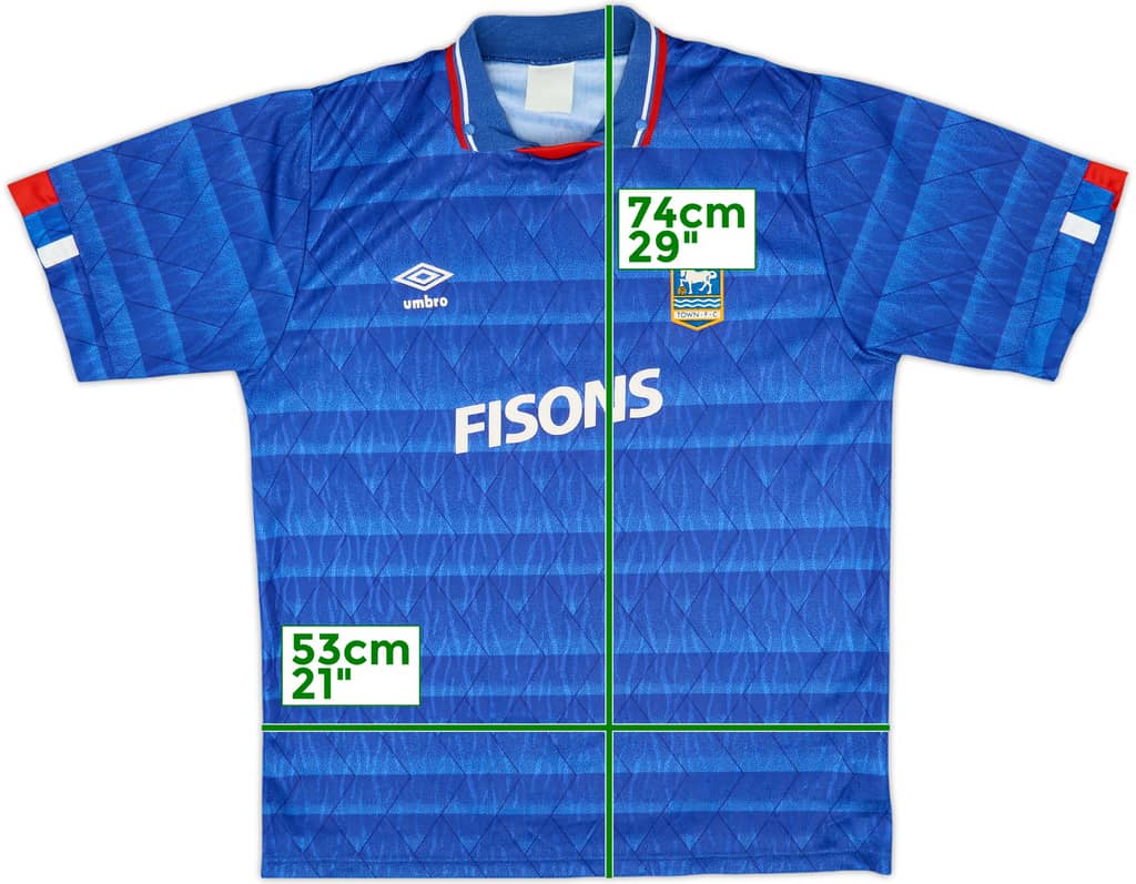 1989-92 Ipswich Home Shirt - 8/10 - (L)