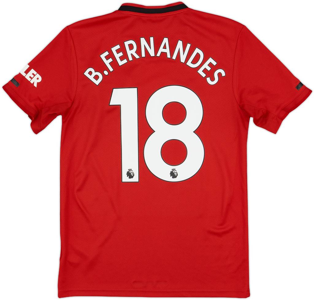 2019-20 Manchester United Home Shirt B.Fernandes #18 - 6/10 - (S)