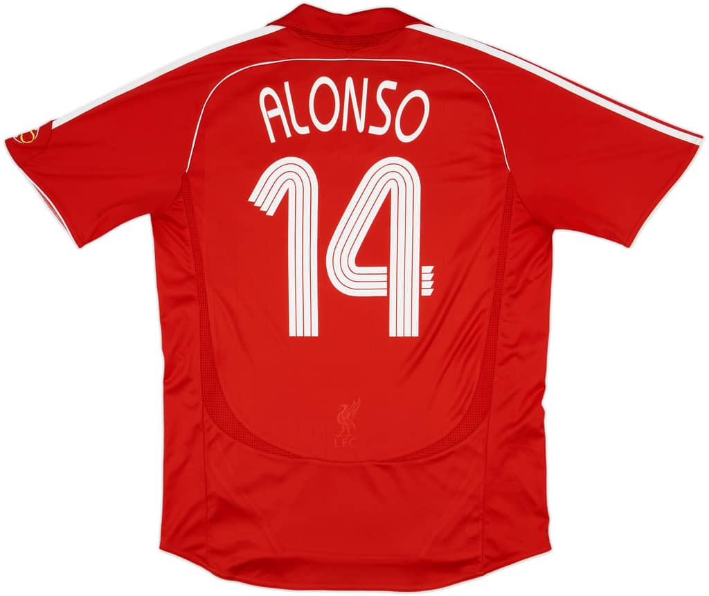2006-08 Liverpool Home Shirt Alonso #14 - 7/10 - (L)