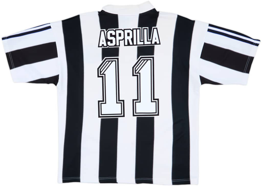 1995-97 Newcastle Home Shirt Asprilla #11 - 7/10 - (L)