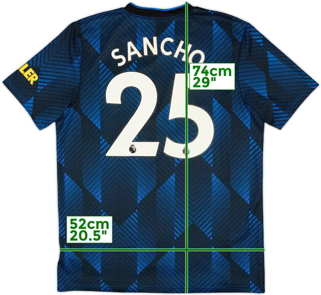 2021-22 Manchester United Third Shirt Sancho #25 - 7/10 - (L)