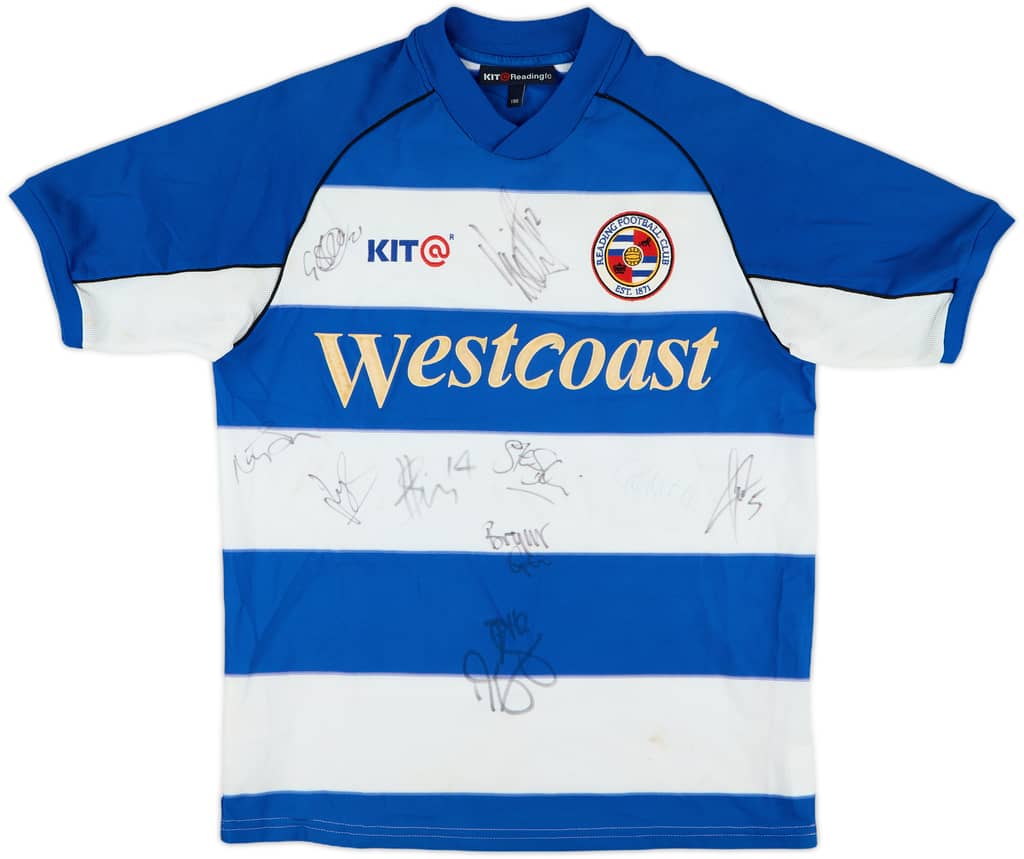 2003-04 Reading Signed Home Shirt - 7/10 - (Y)
