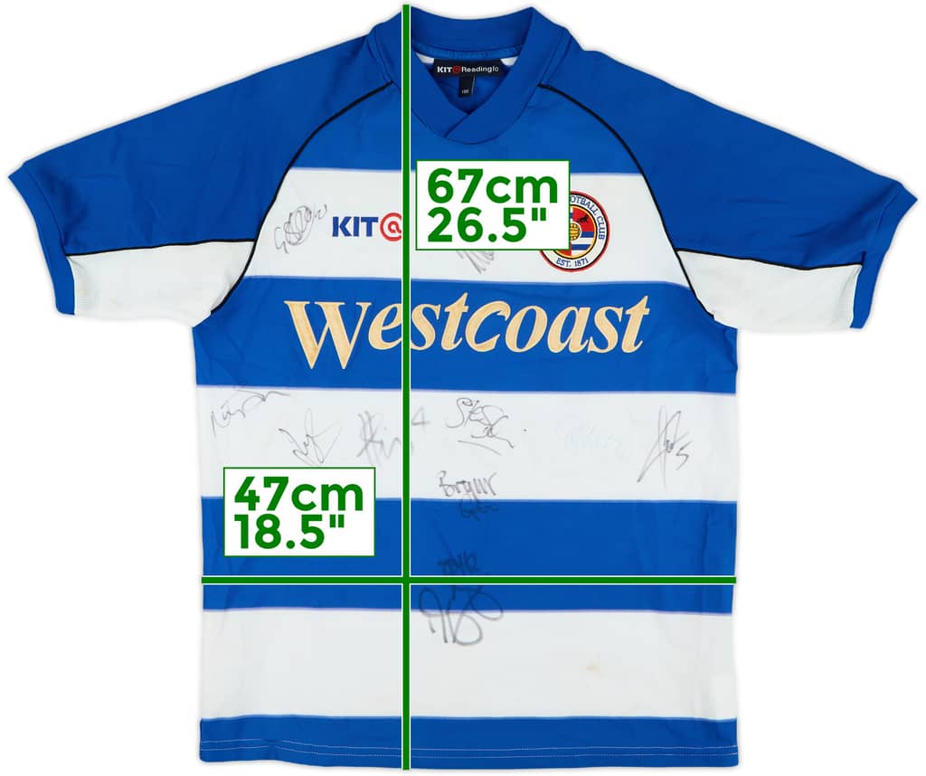 2003-04 Reading Signed Home Shirt - 7/10 - (Y)