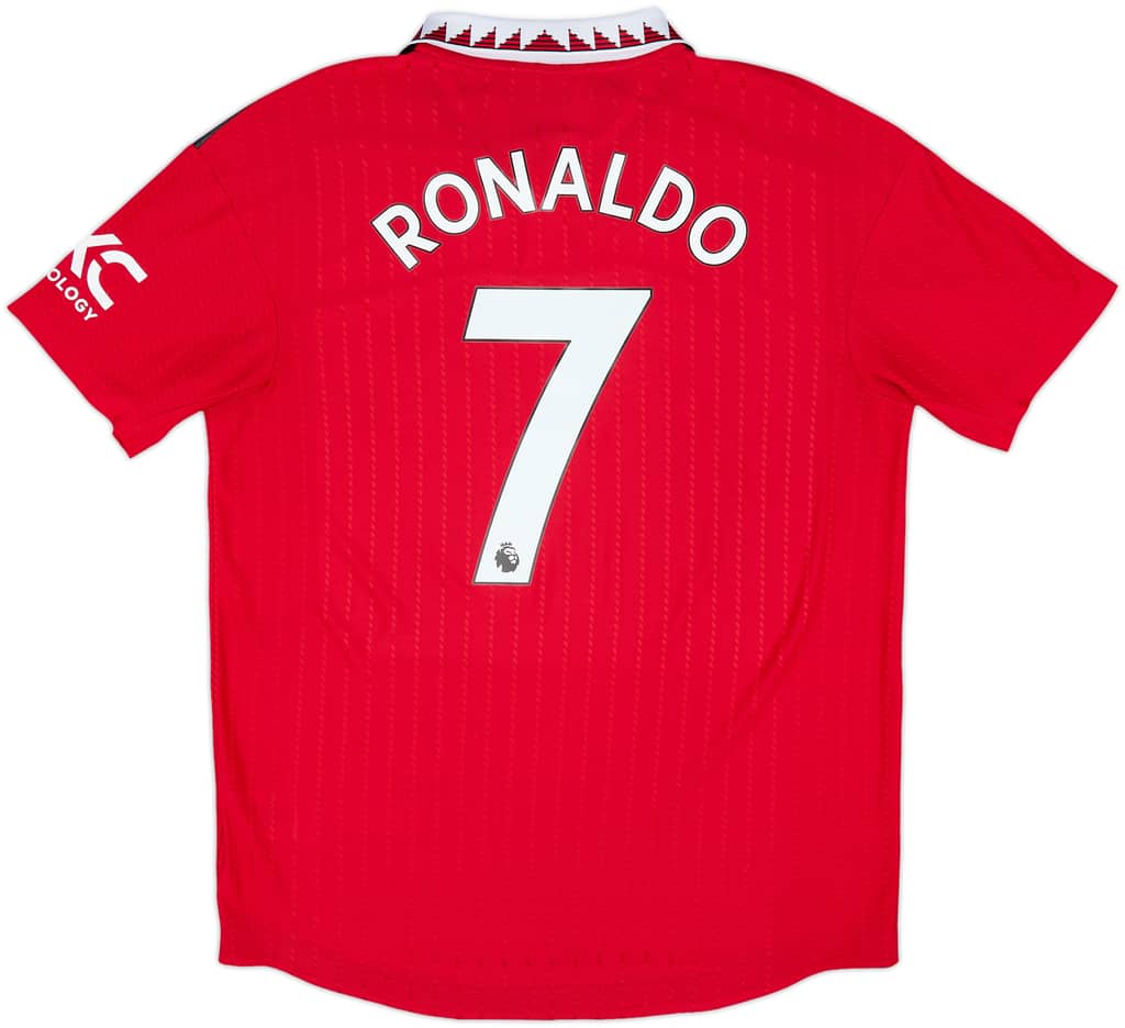 2022-23 Manchester United Authentic Home Shirt Ronaldo #7 - 8/10 - (L)