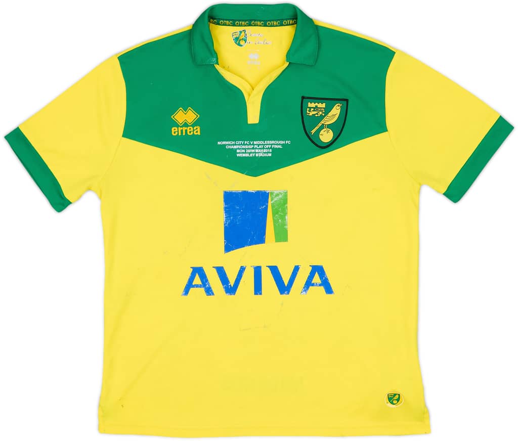 2014-15 Norwich Championship Play off Final Home Shirt - 4/10 - (S)