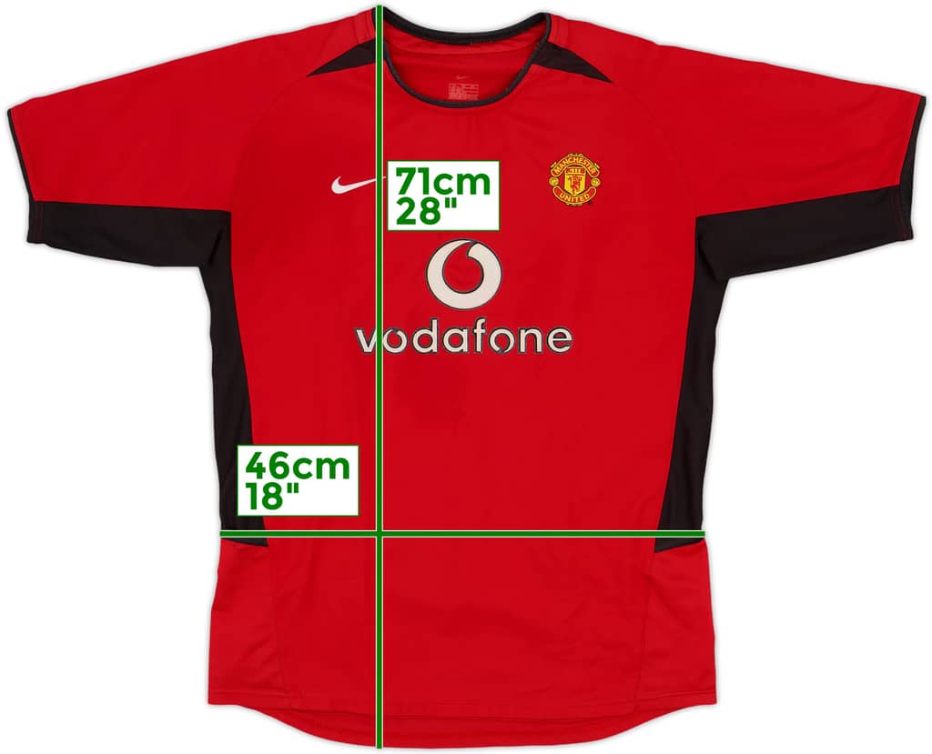 2002-04 Manchester United Home Shirt - 8/10 - (XL.Boys)