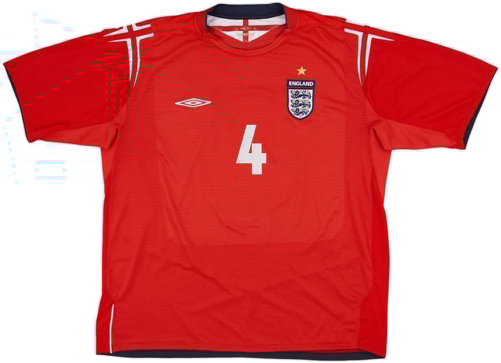 2004-06 England Away Shirt Gerrard #4 - 5/10 - (XXL)