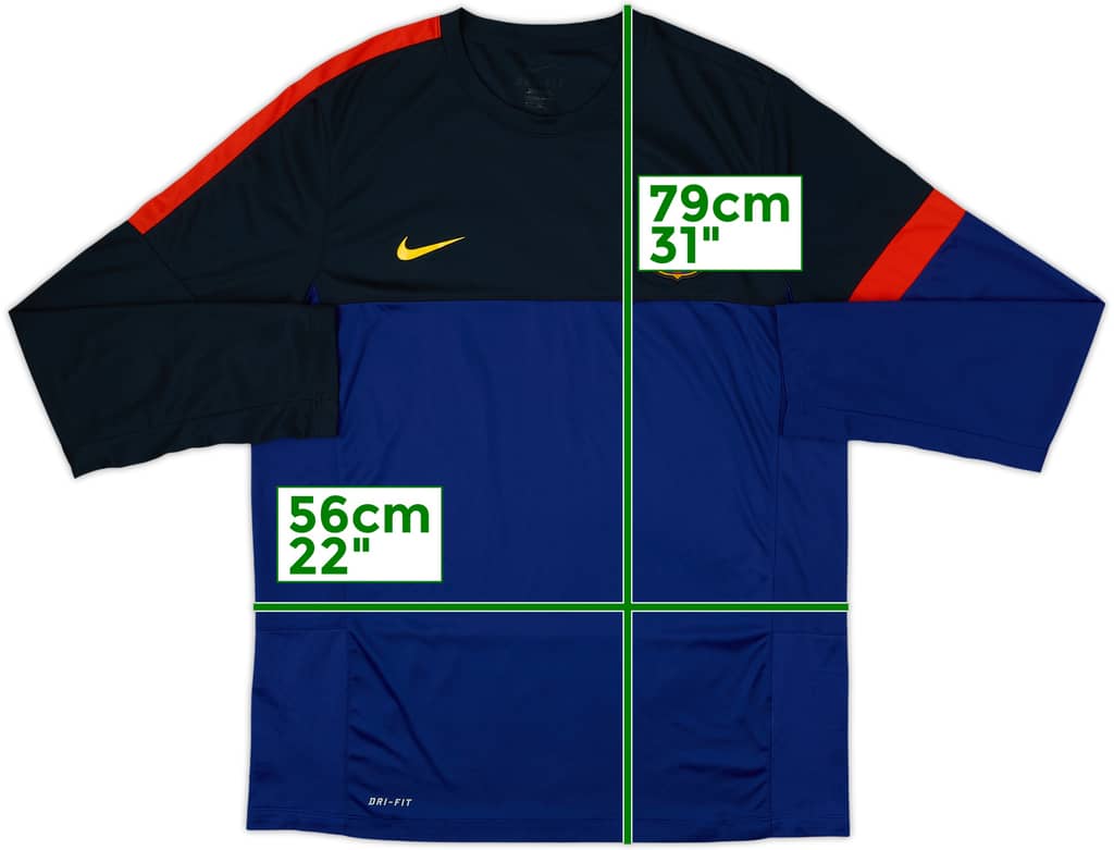 2012-13 Barcelona Nike Training L/S Shirt - 8/10 - (XL)