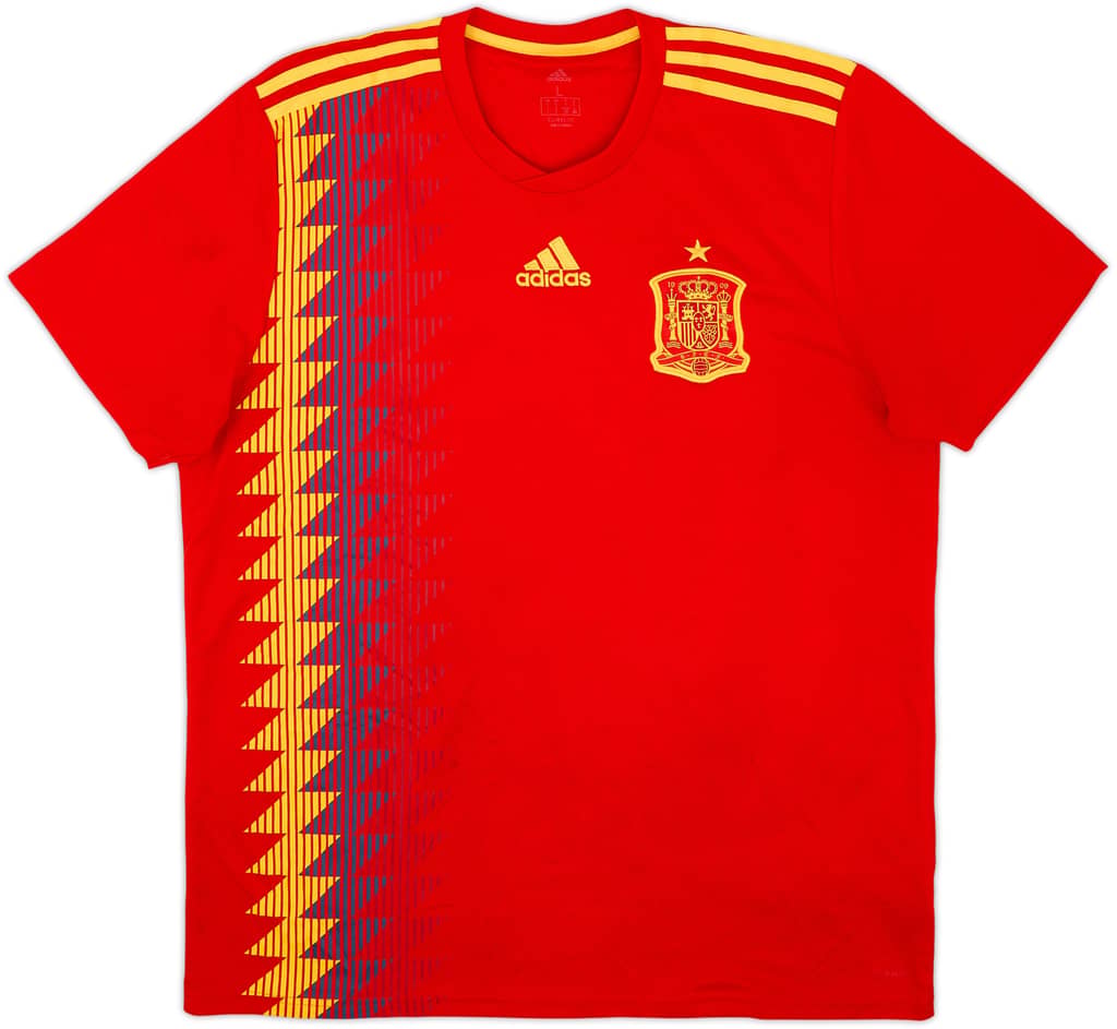 2018-19 Spain Home Shirt - 8/10 - (L)