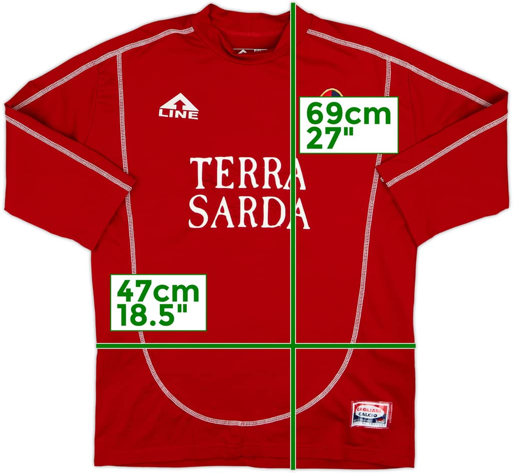 Camiseta A-Line de entrenamiento del Cagliari 2003-04 - 8/10 - (L)
