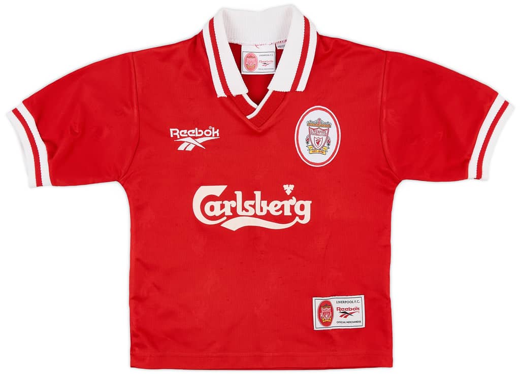 1996-98 Liverpool Home Shirt - 8/10 - (S.Boys)