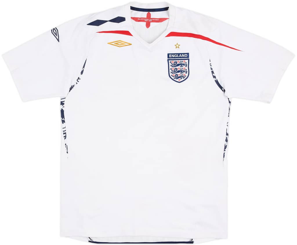 2007-09 England Home Shirt - 5/10 - (L)