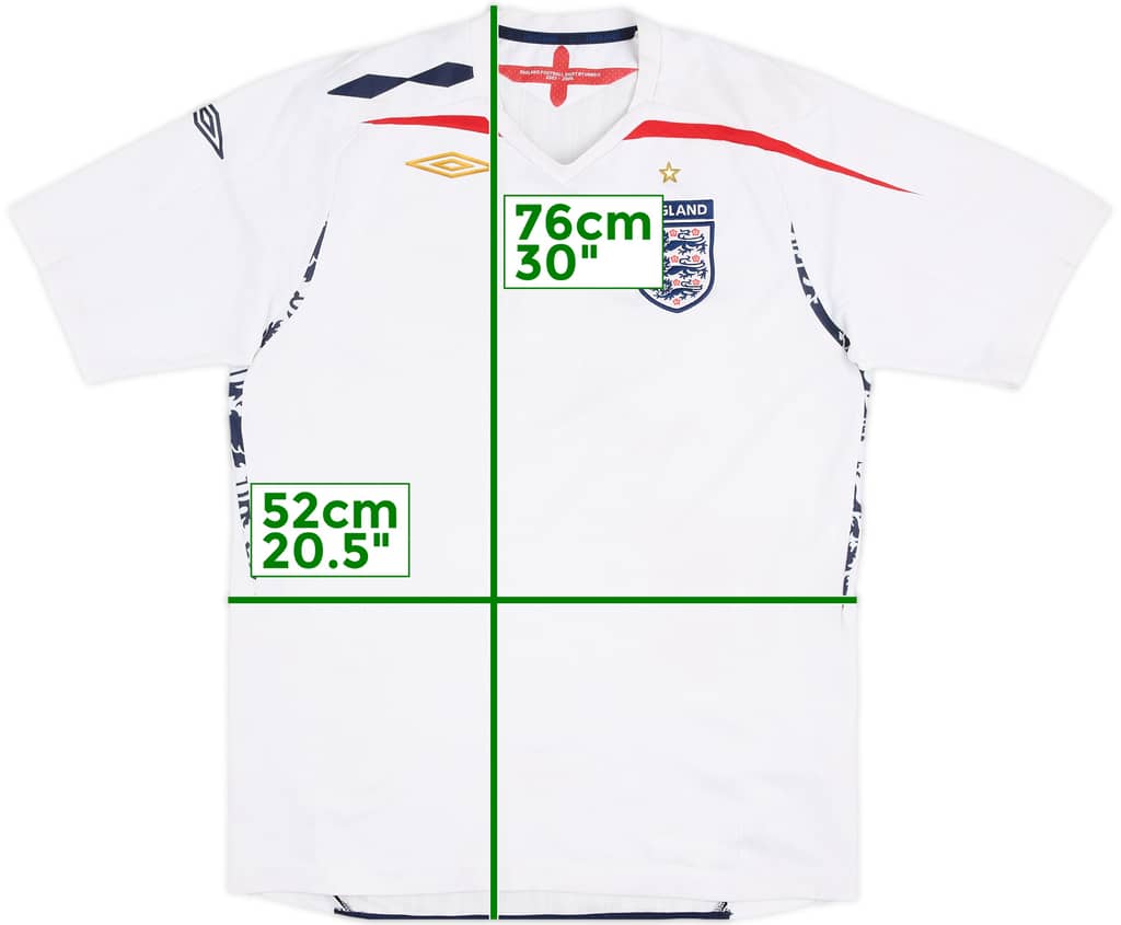 2007-09 England Home Shirt - 5/10 - (L)