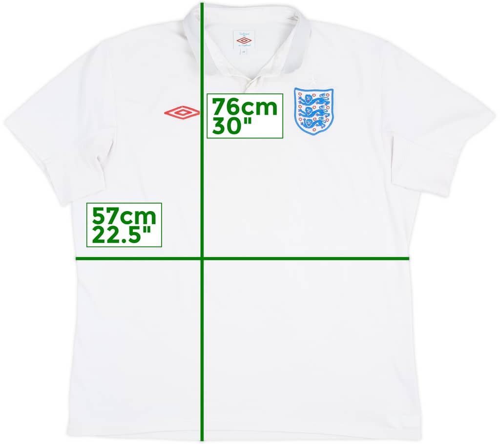 2010-11 England Home Shirt - 5/10 - (XL)
