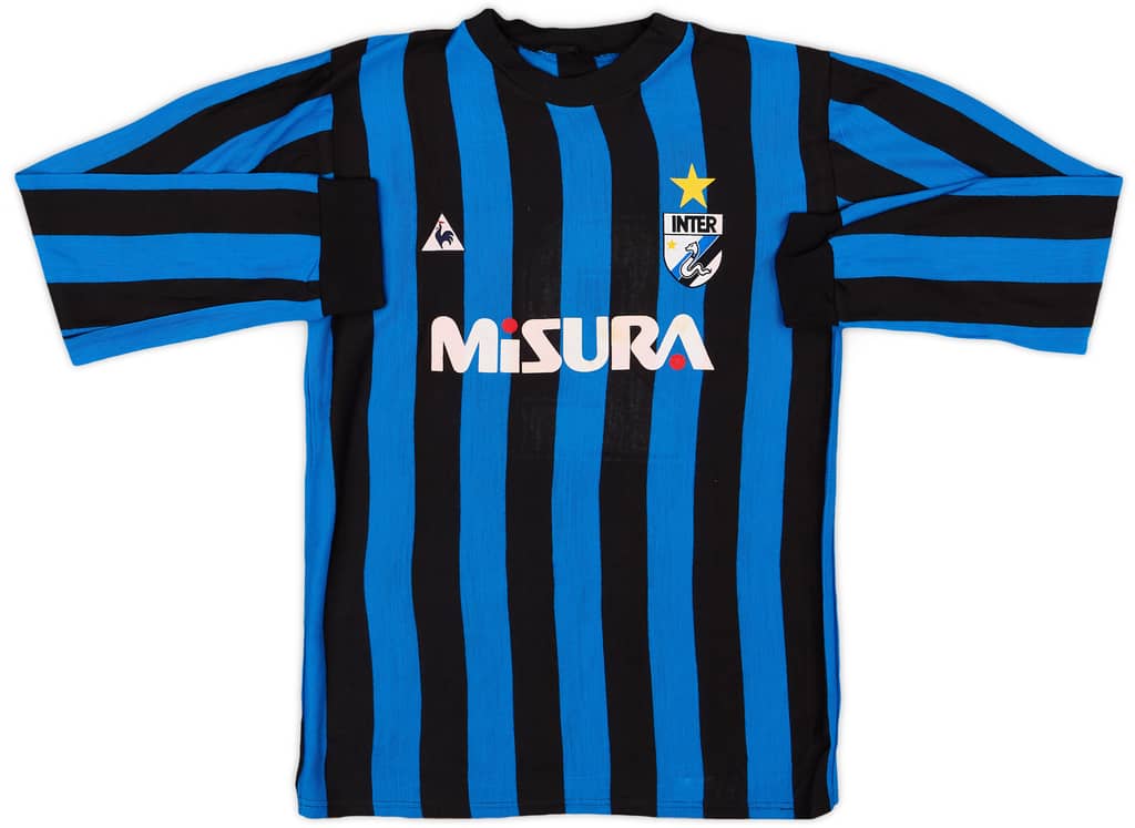 1986-88 Inter Milan Home L/S Shirt #2 - 4/10 - (L. Boys)