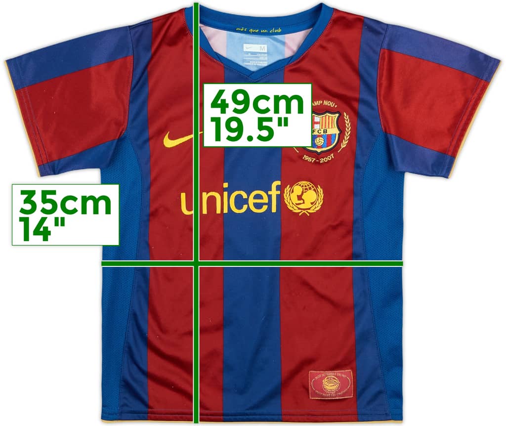 2007-08 Barcelona Home Shirt - 7/10 - (5-6 Years)