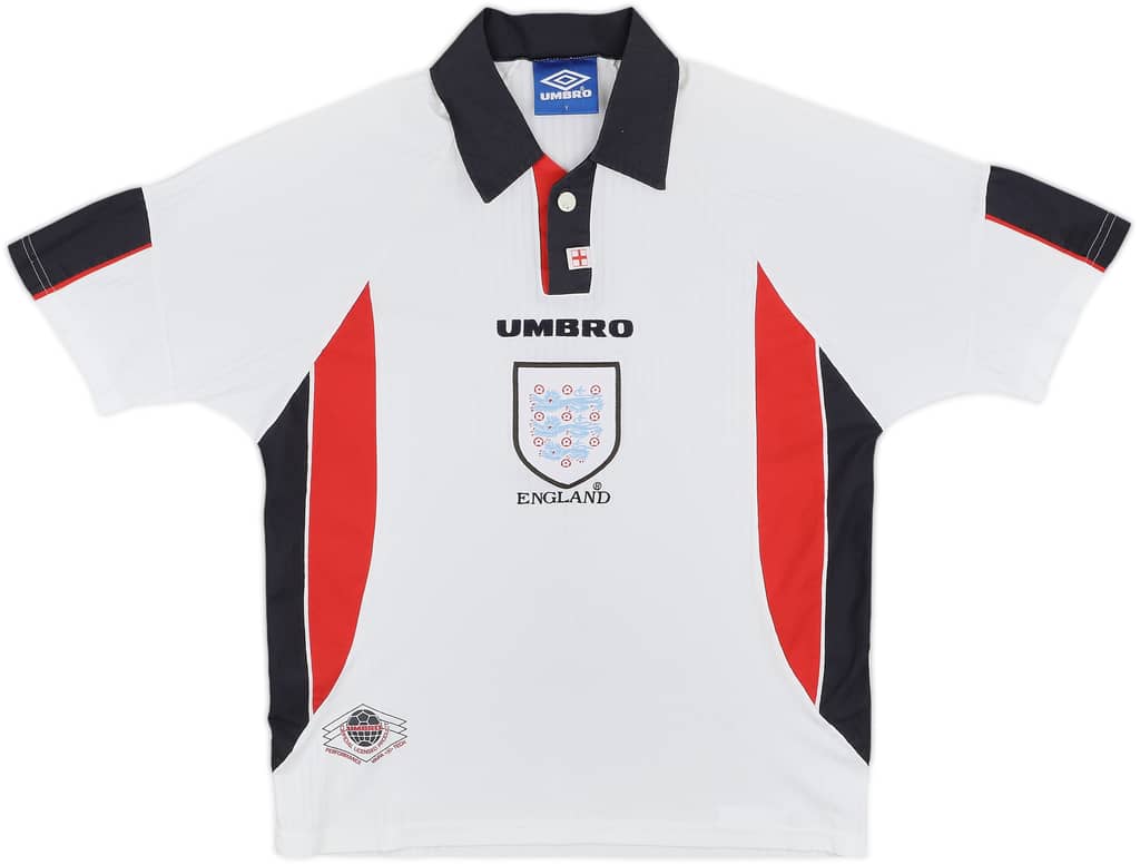 1997-99 England Home Shirt - 8/10 - (Y)