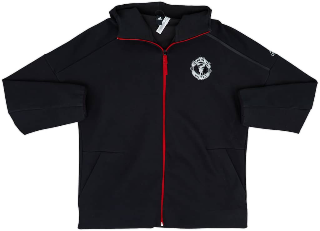 2016-17 Manchester United adidas Hooded Track Jacket - 8/10 - (XL)