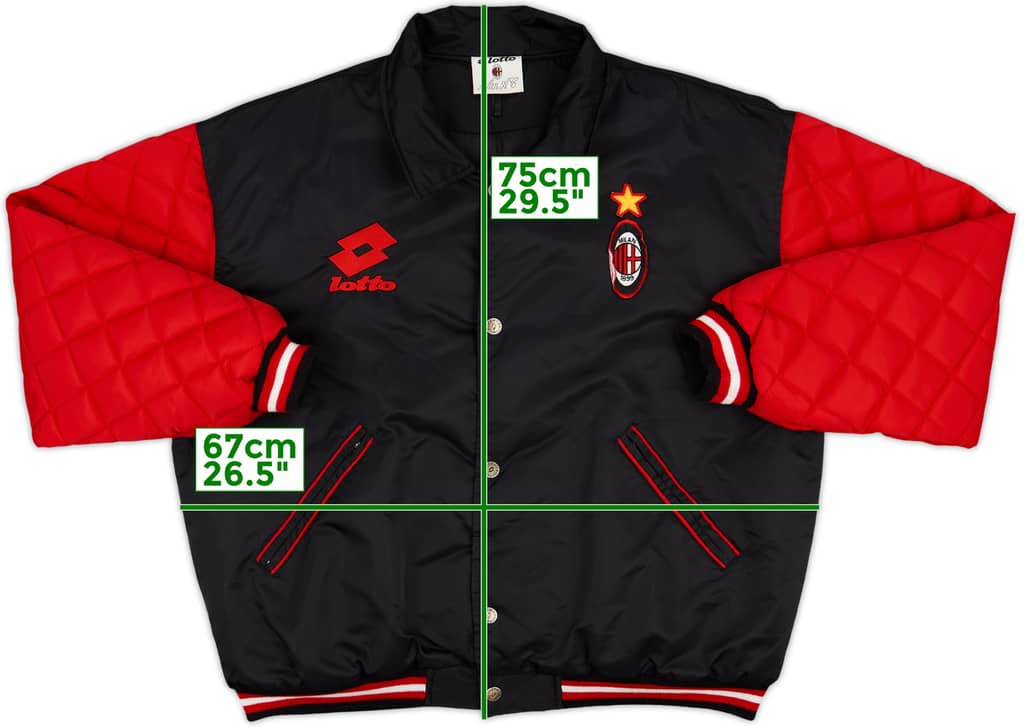 1994-95 AC Milan Lotto Padded Bomber Jacket - 8/10 - (XXL)