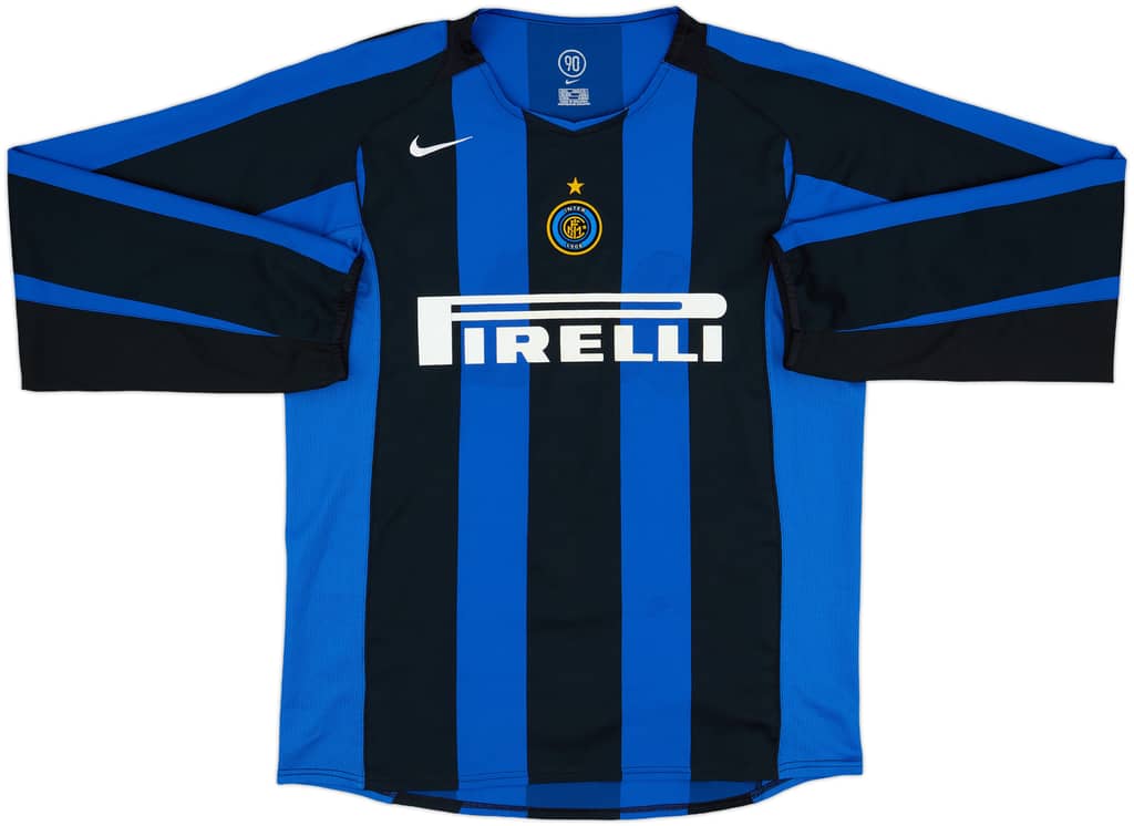 2004-05 Inter Milan Home L/S Shirt - 6/10 - (L)