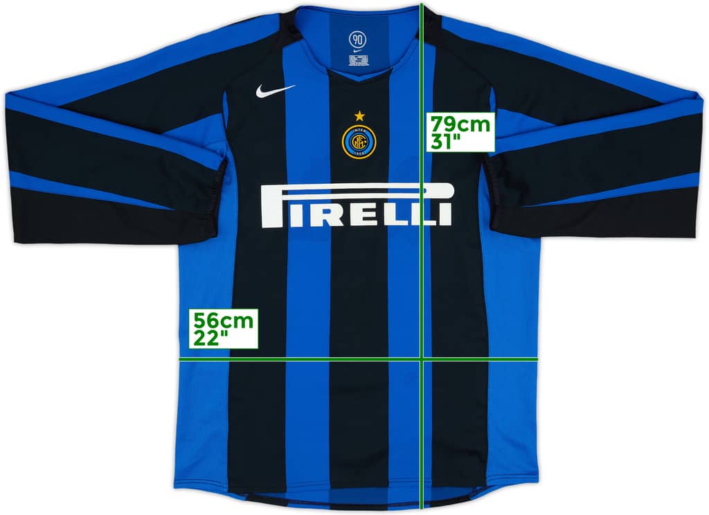 2004-05 Inter Milan Home L/S Shirt - 6/10 - (L)