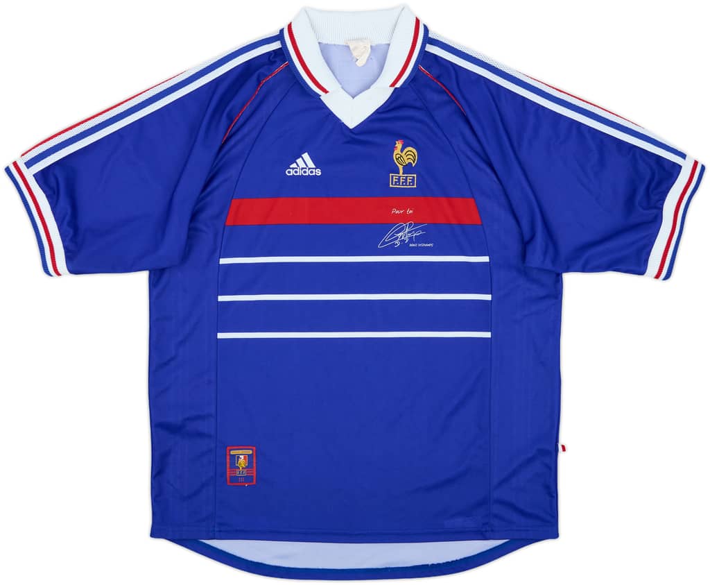 1998-00 France 'Pour toi Didier Deschamps' Home Shirt - 8/10 - (XL)