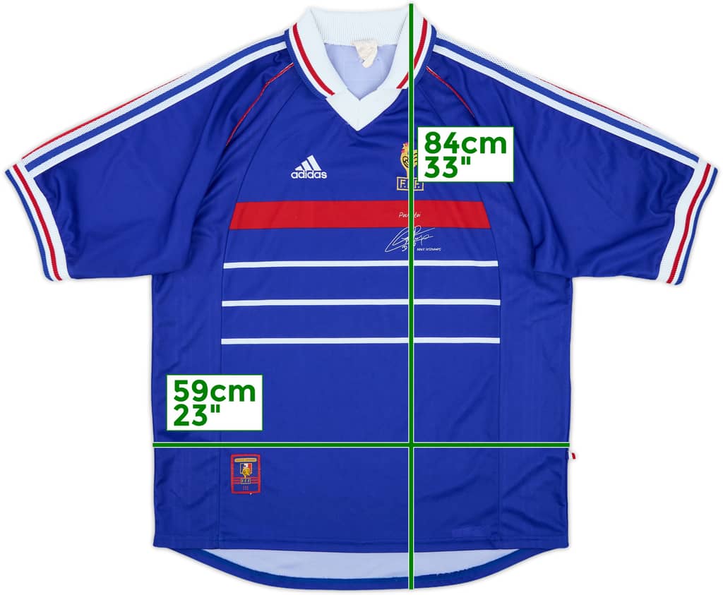 1998-00 France 'Pour toi Didier Deschamps' Home Shirt - 8/10 - (XL)