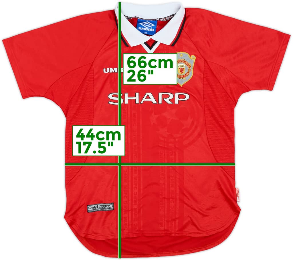 1997-00 Manchester United CL Shirt - 8/10 - (M.Boys)
