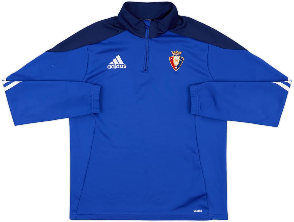 2015-16 Osasuna adidas 1/4 Zip Drill Top - 7/10 - (XL.Boys)