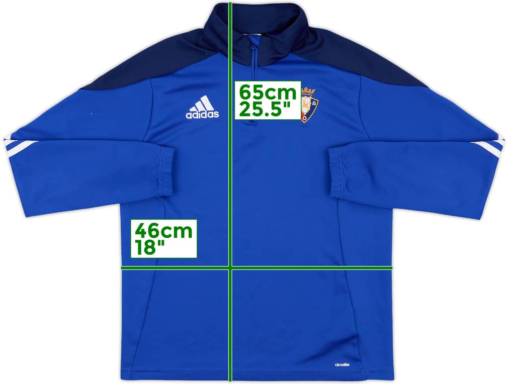 2015-16 Osasuna adidas 1/4 Zip Drill Top - 7/10 - (XL.Boys)