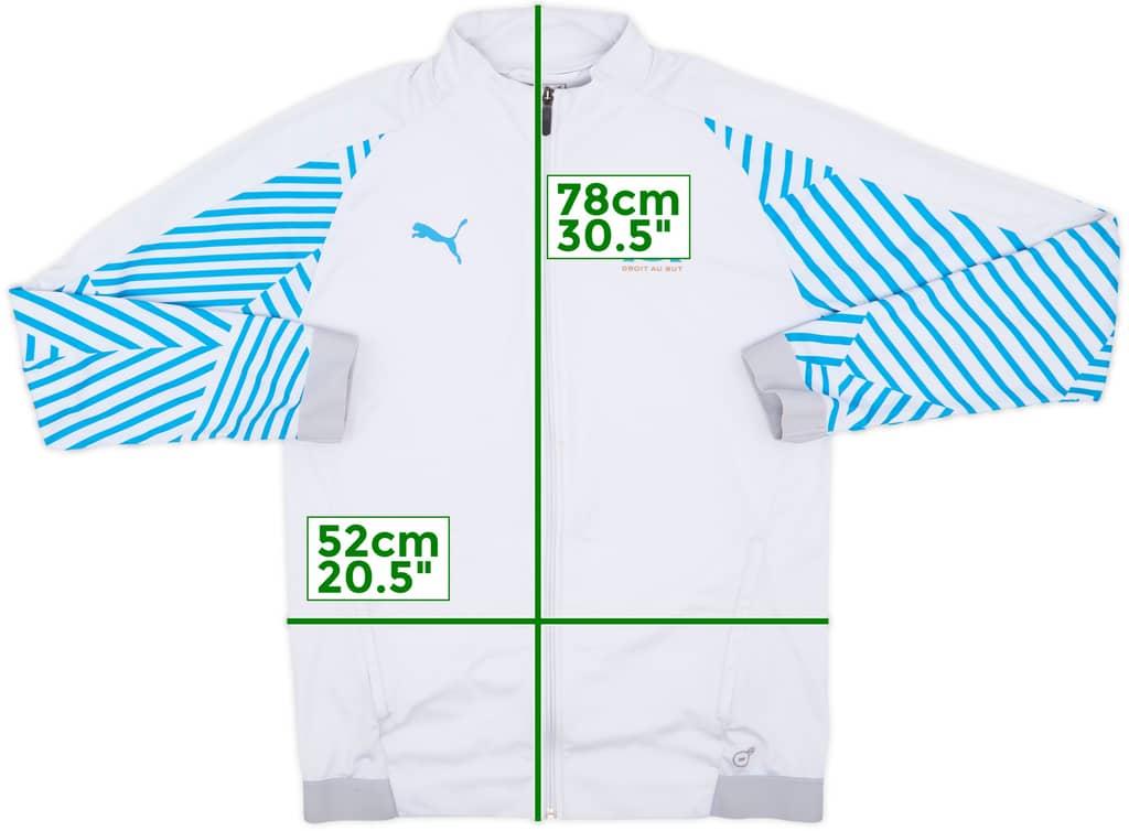 2018-19 Olympique Marseille Puma Track Jacket - 6/10 - (L)