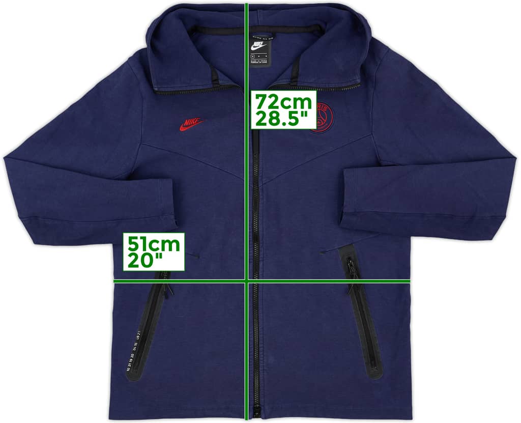 2019-20 Paris Saint-Germain Nike Hooded Track Jacket - 8/10 - (M)